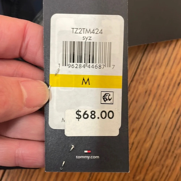 Tommy Hilfiger Bandeau Top Classic Bikini Bottom Swimsuit Navy size M NWT - Picture 11 of 13